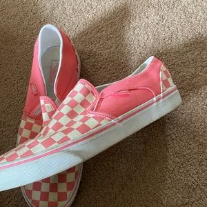 Pink checkered vans